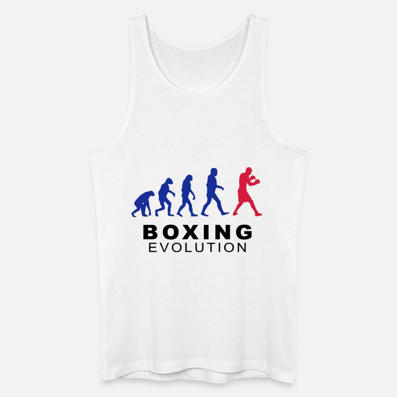 Boxing evolution - Männer Bio Tank Top - Weiß