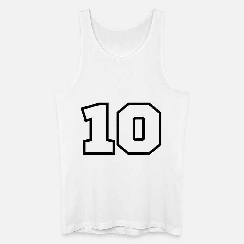 10 - Männer Bio Tank Top - Weiß