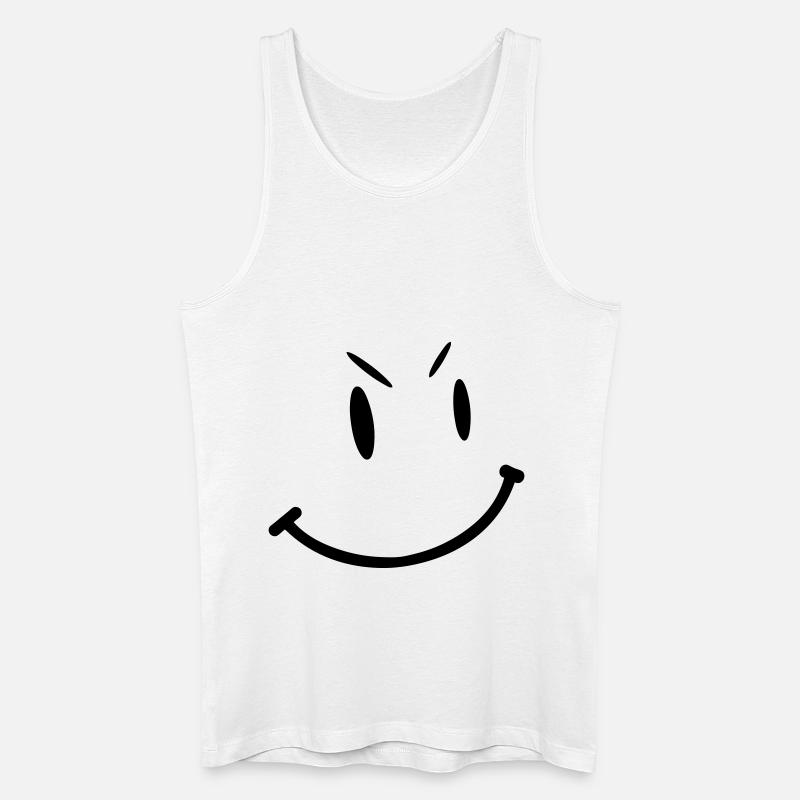 smily - Männer Bio Tank Top - Weiß