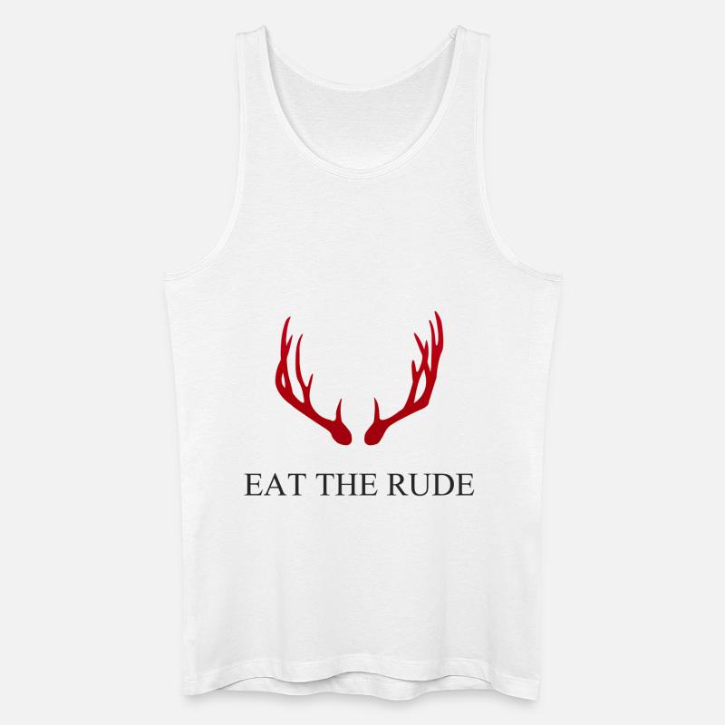 Hannibal - Eat the rude - Männer Bio Tank Top - Weiß