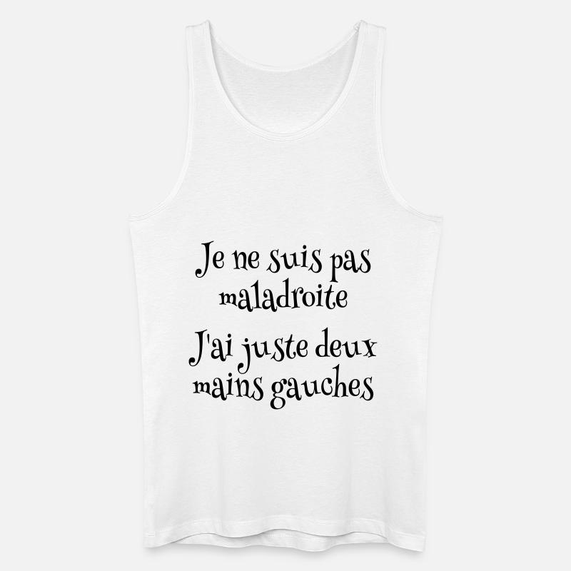Je ne suis pas maladroite - Männer Bio Tank Top - Weiß