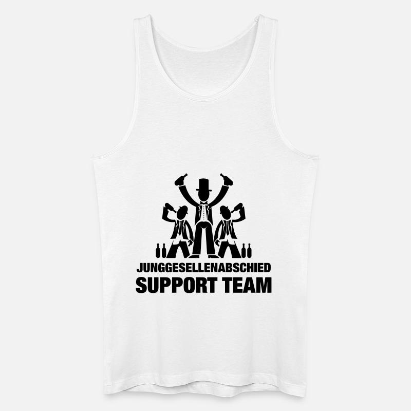 JGA support TEAM - Männer Bio Tank Top - Weiß