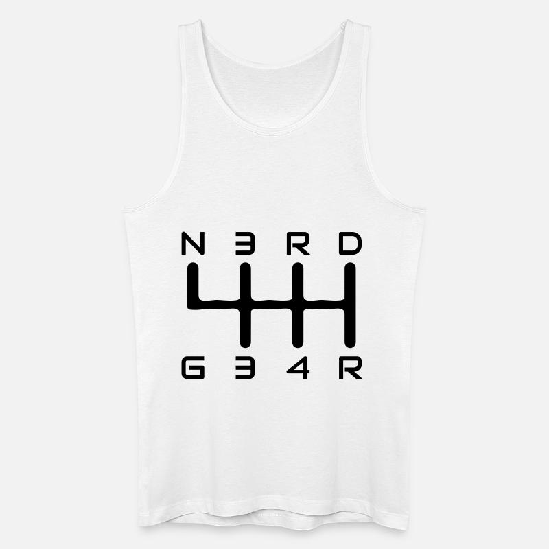 N3RD G34R Logo - Männer Bio Tank Top - Weiß