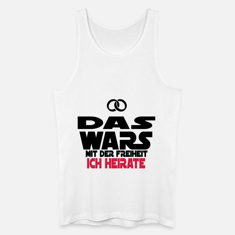 das wars ich heirate - Männer Bio Tank Top - Weiß