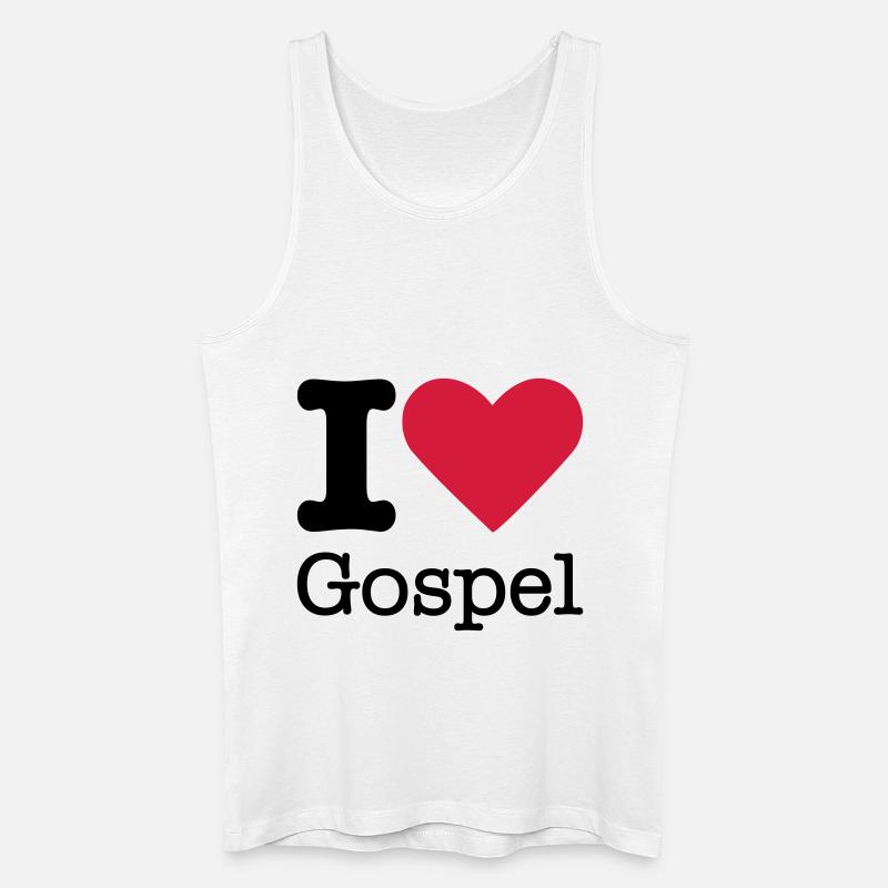 I Love Gospel - Männer Bio Tank Top - Weiß