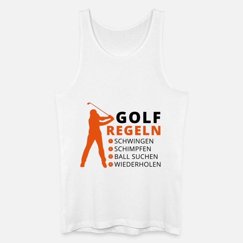 GOLFREGELN - Männer Bio Tank Top - Weiß