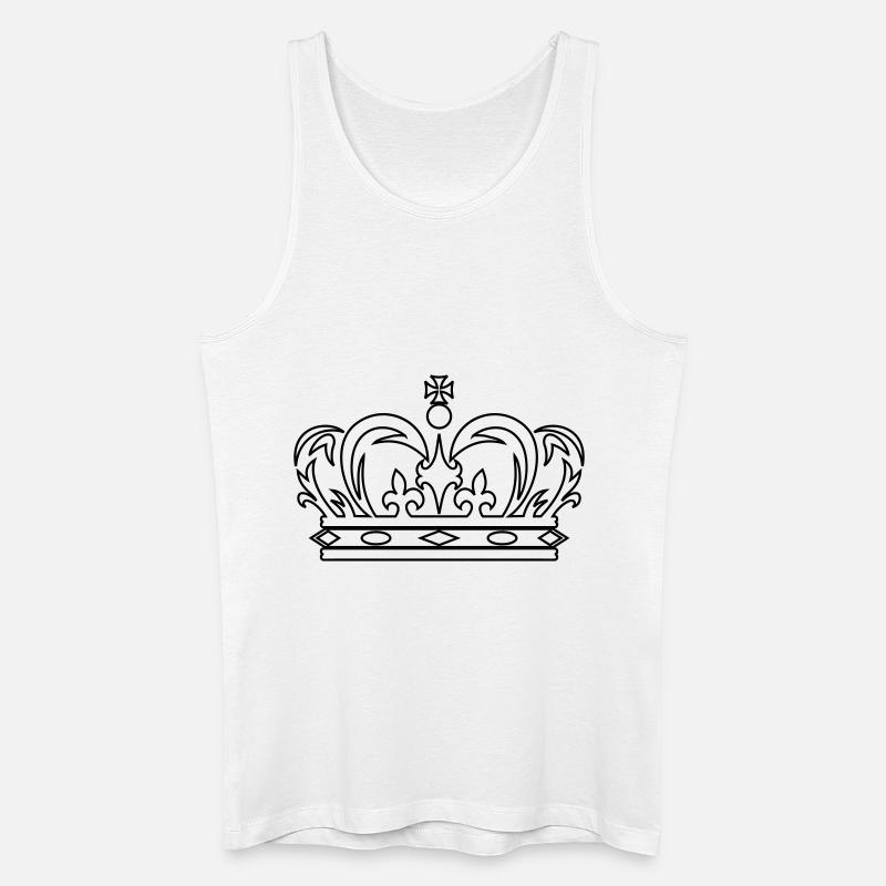 DE - Krone - Männer Bio Tank Top - Weiß