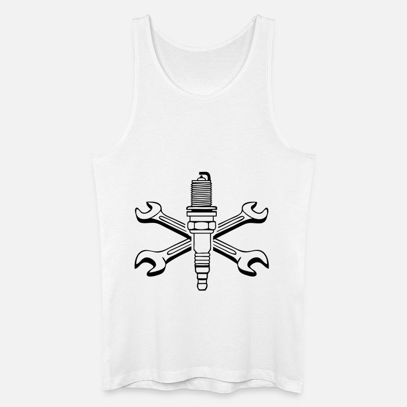 Zündkerze Schrauber - Männer Bio Tank Top - Weiß