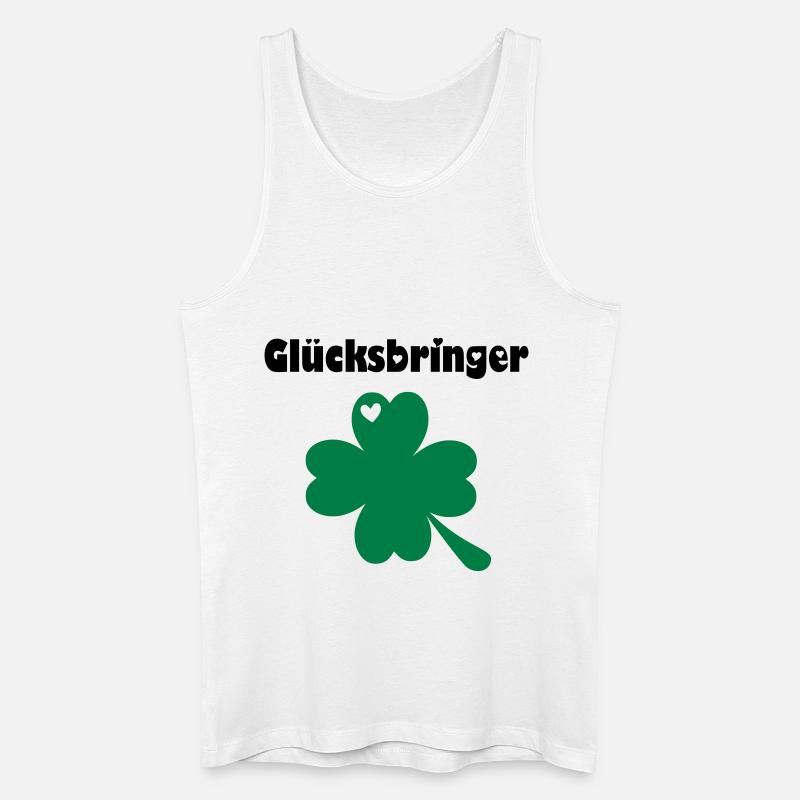 Kleeblatt - Männer Bio Tank Top - Weiß