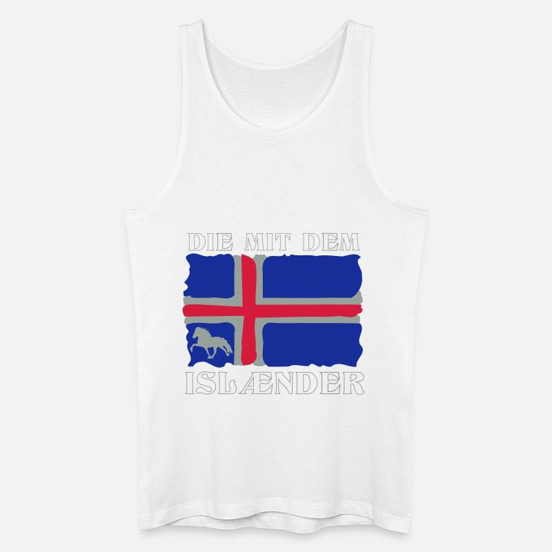 Die mit dem Isländer - Männer Bio Tank Top - Weiß