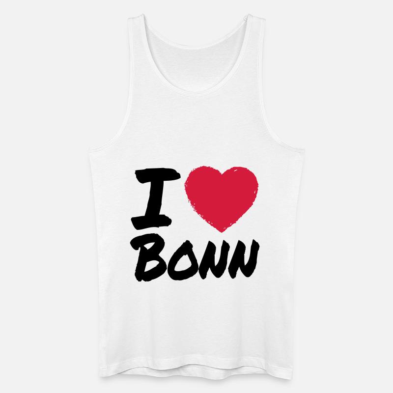 I Love Bonn - Männer Bio Tank Top - Weiß
