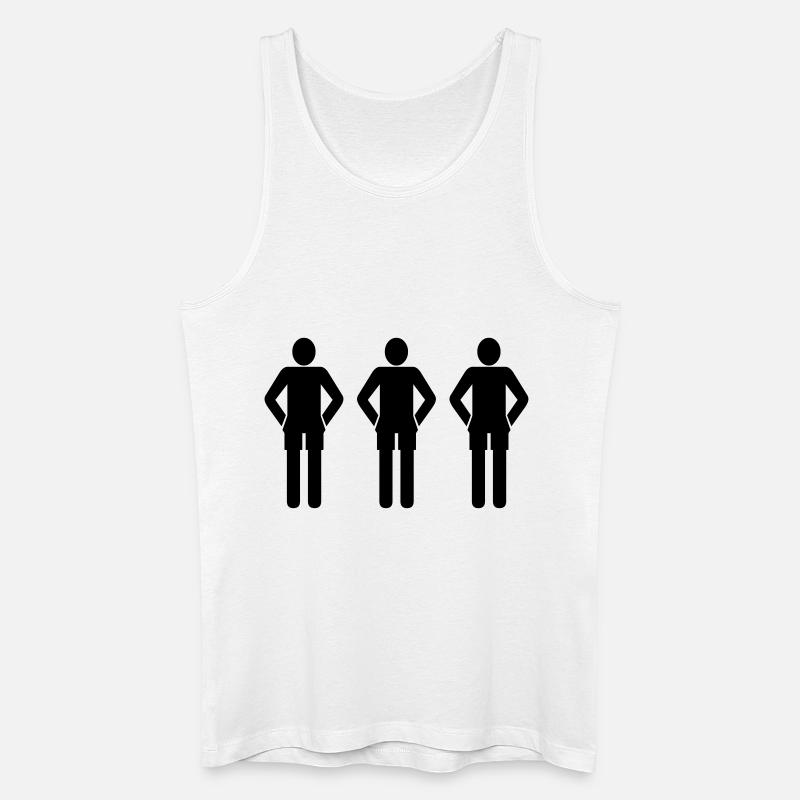 3schwarz - Männer Bio Tank Top - Weiß