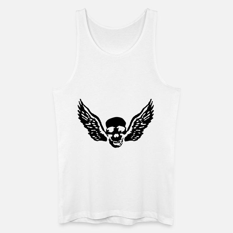 wingskull_092011_c_1c - Männer Bio Tank Top - Weiß