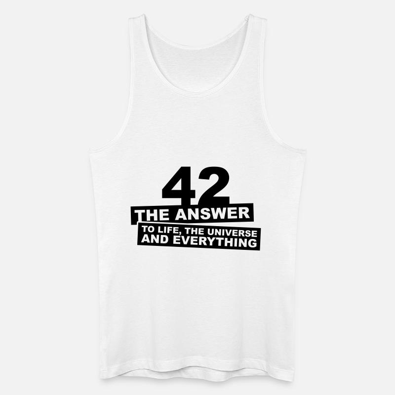 42 - The Answer - Männer Bio Tank Top - Weiß