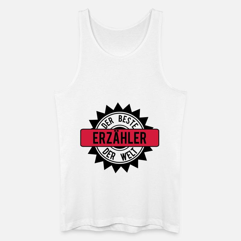 der beste erzaehler 2c - Männer Bio Tank Top - Weiß