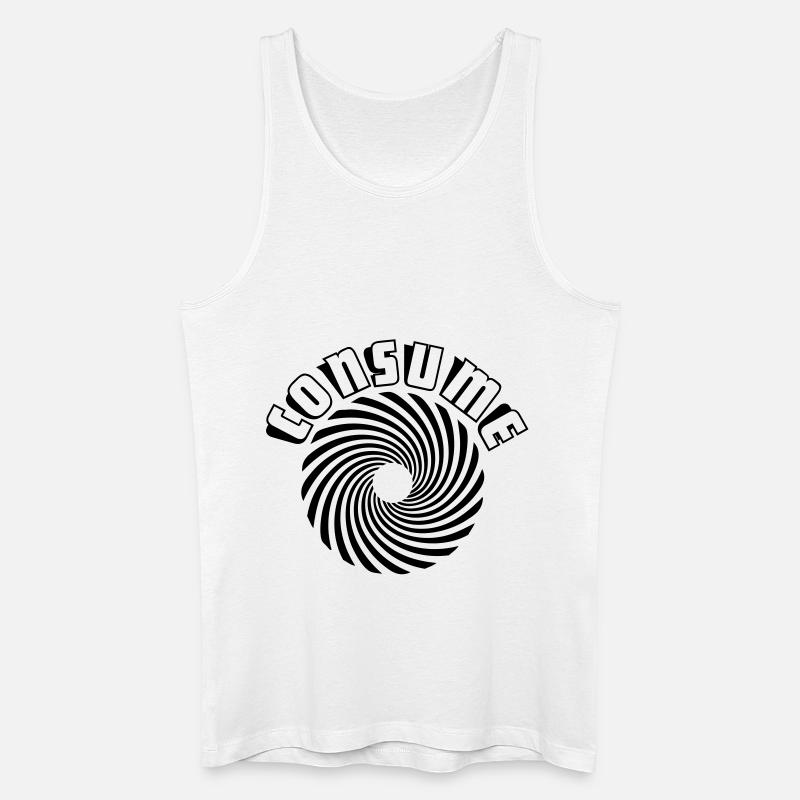 Konsum - Männer Bio Tank Top - Weiß