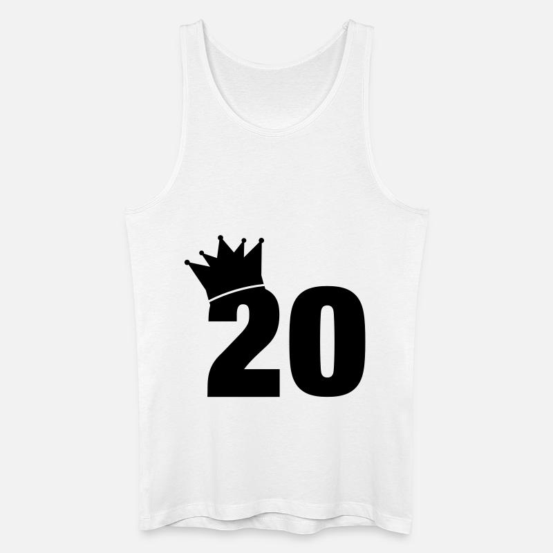 20_krone_f1 - Männer Bio Tank Top - Weiß