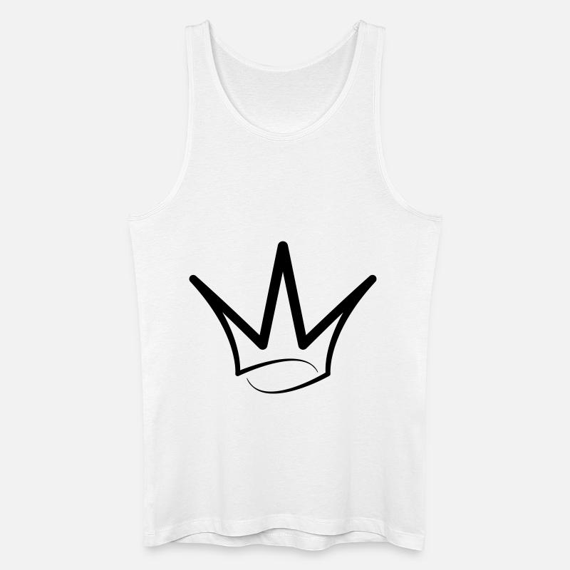 Krone - Männer Bio Tank Top - Weiß