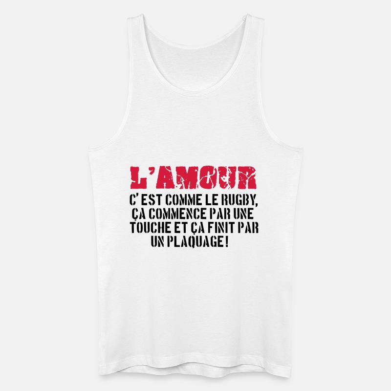 rugby - Männer Bio Tank Top - Weiß