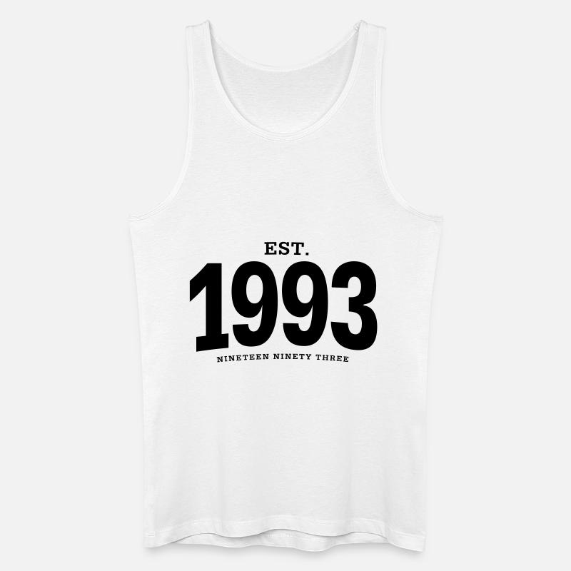 HNE. 1993 Nineteen Ninety Three - Débardeur bio Homme - blanc