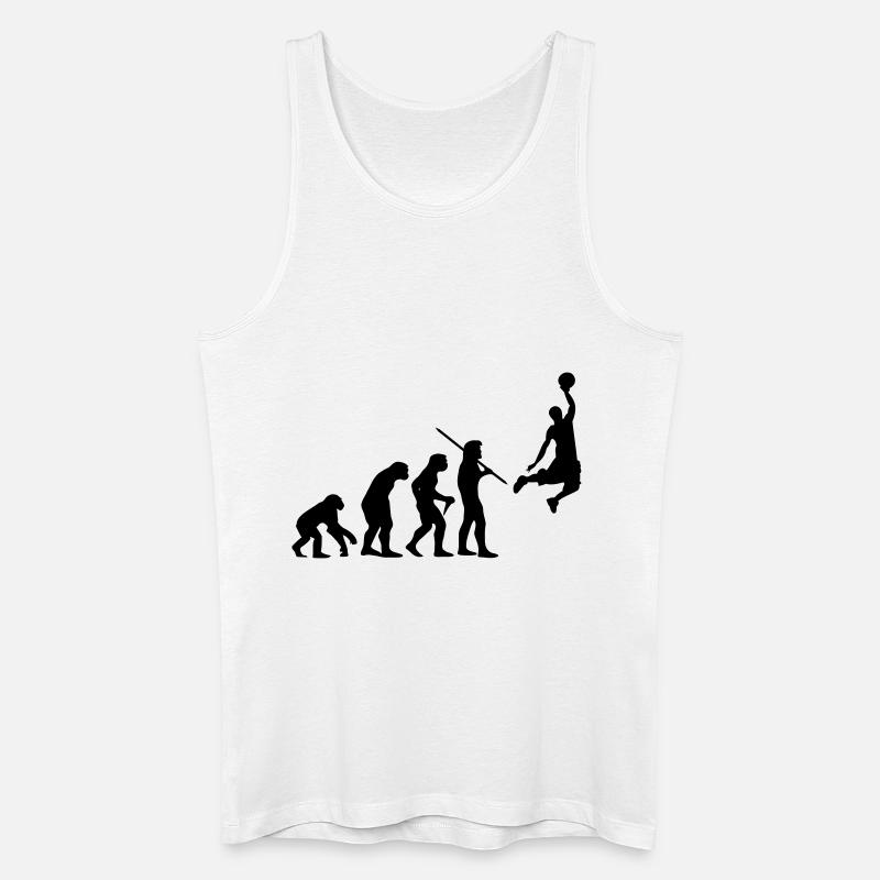 Evolution Basketball - Männer Bio Tank Top - Weiß