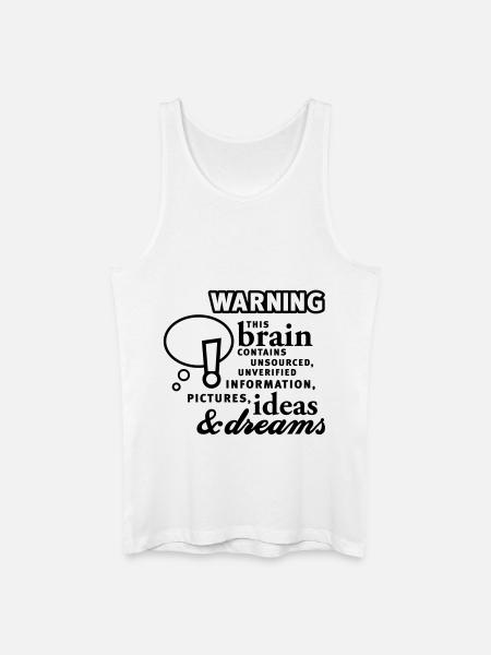 Brain - content - Brain - Content - 1C - Men’s Organic Tank Top - white
