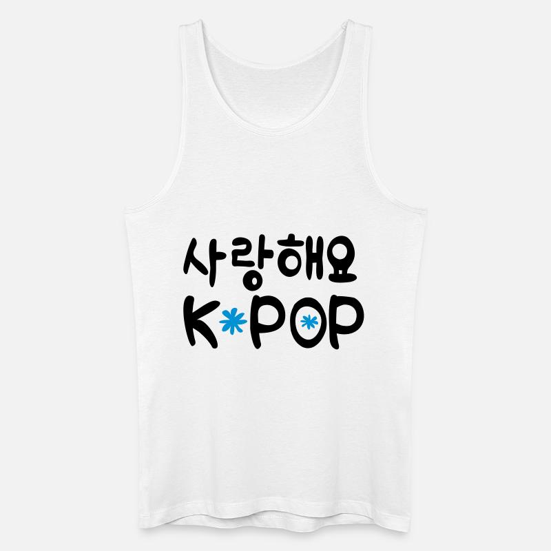 Sarang hae yo KPOP - Männer Bio Tank Top - Weiß