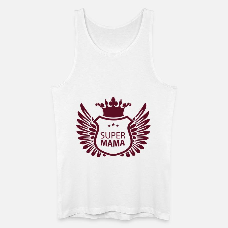 Supermama - Männer Bio Tank Top - Weiß