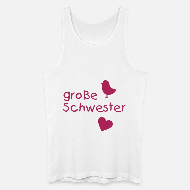 Große Schwester - Männer Bio Tank Top - Weiß