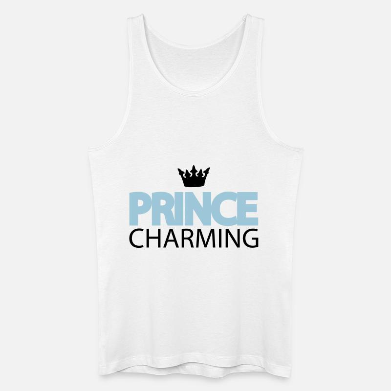 prince_charming prinz charmant krone - Männer Bio Tank Top - Weiß