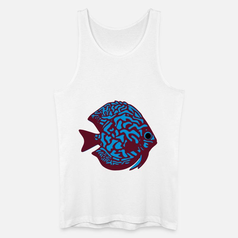 Diskusfisch vektor - Männer Bio Tank Top - Weiß
