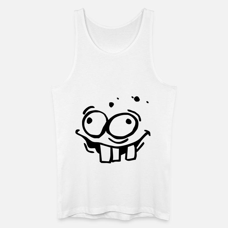 Fratze - Männer Bio Tank Top - Weiß