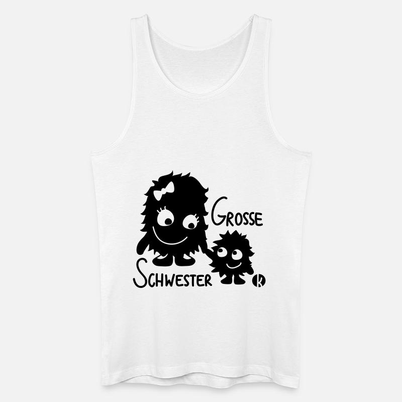 Große Schwester - Männer Bio Tank Top - Weiß