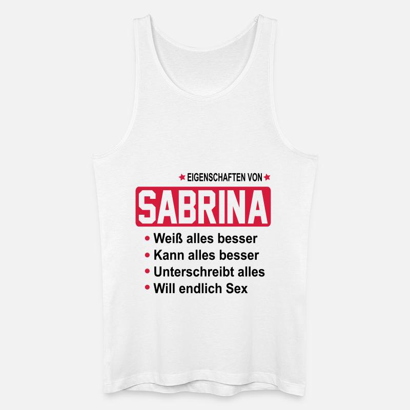 sabrina - Männer Bio Tank Top - Weiß