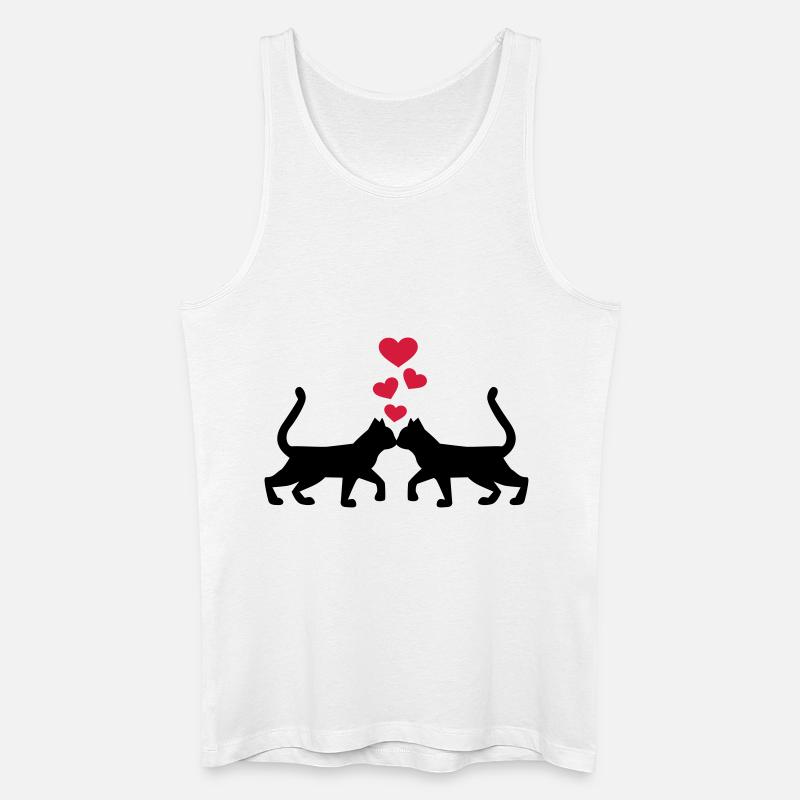 Katze - Männer Bio Tank Top - Weiß