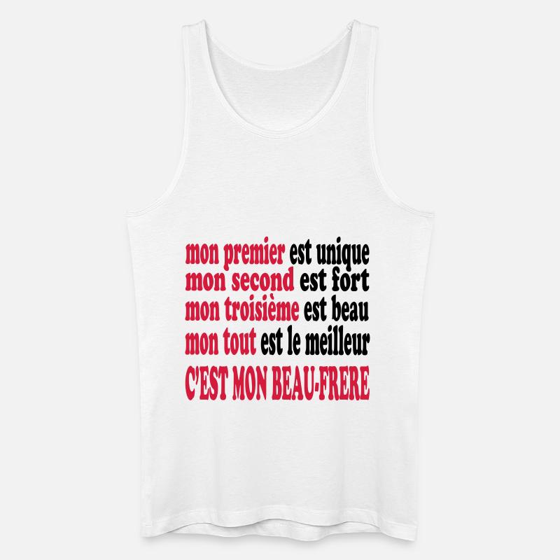 Mon beau-frère est beau - Männer Bio Tank Top - Weiß
