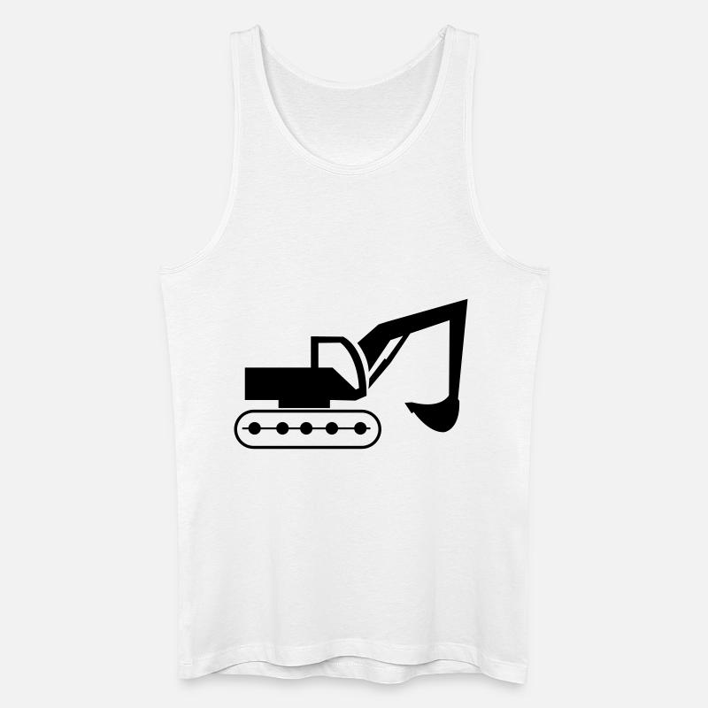 bagger - Männer Bio Tank Top - Weiß