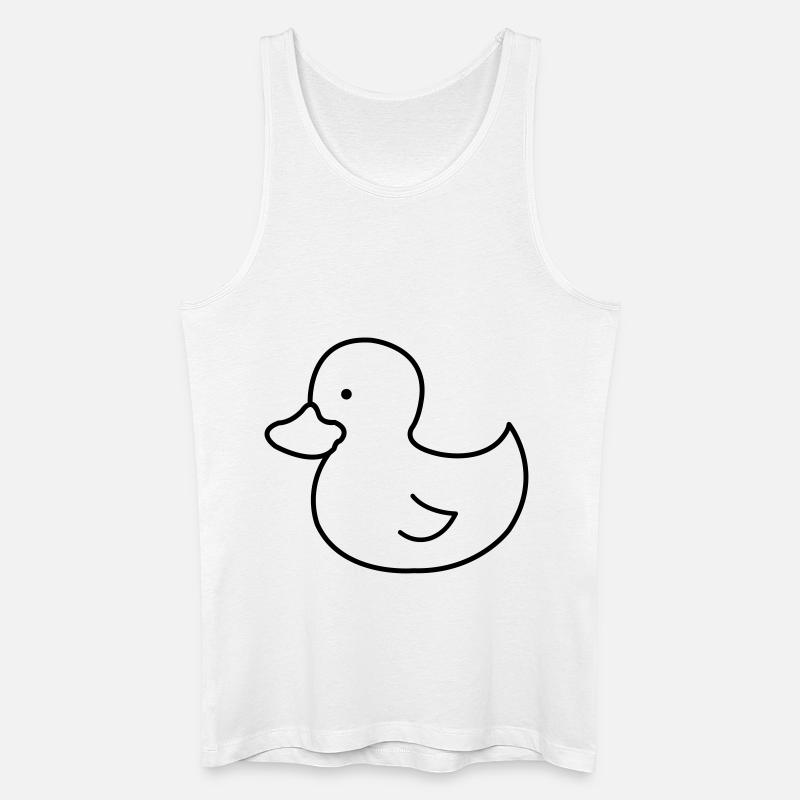 ente_01 - Männer Bio Tank Top - Weiß