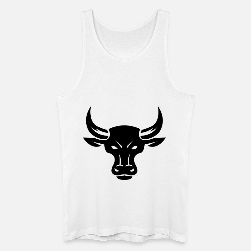 stier_001 - Männer Bio Tank Top - Weiß