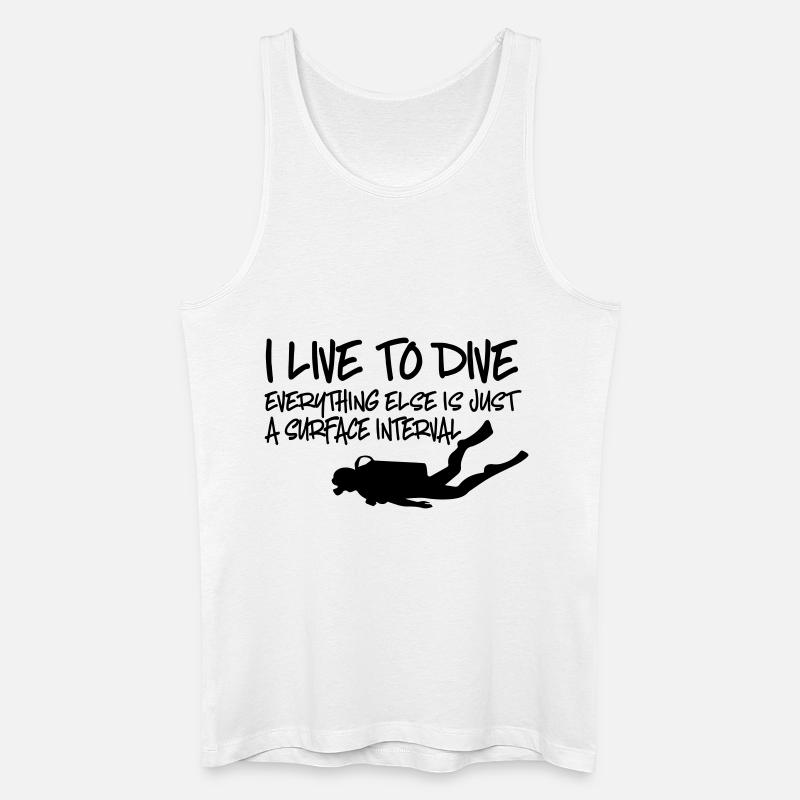 Tauchen - Männer Bio Tank Top - Weiß