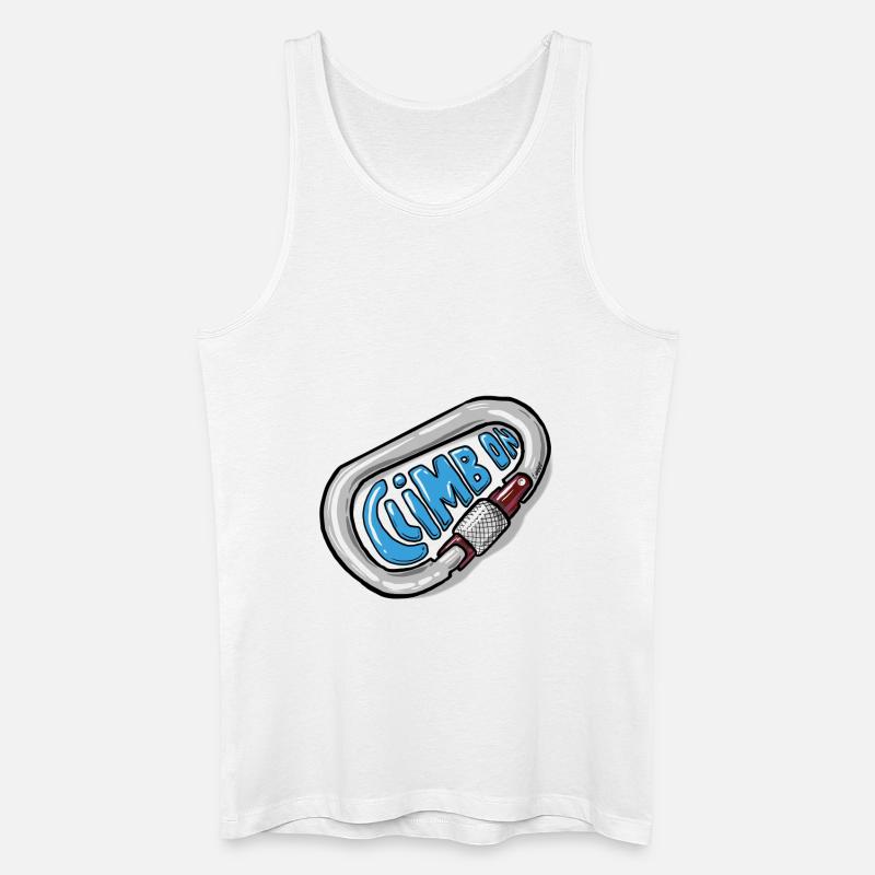 Climb On - Kletter Karabiner - Männer Bio Tank Top - Weiß