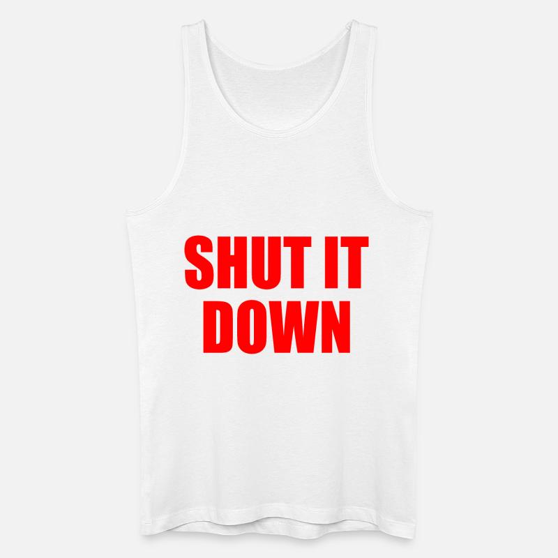 Shut it down - Männer Bio Tank Top - Weiß