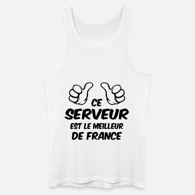 BESTER SERVER - Männer Bio Tank Top - Weiß