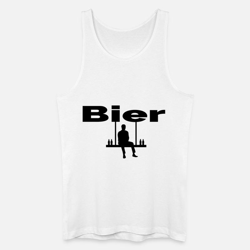 Bier - Männer Bio Tank Top - Weiß