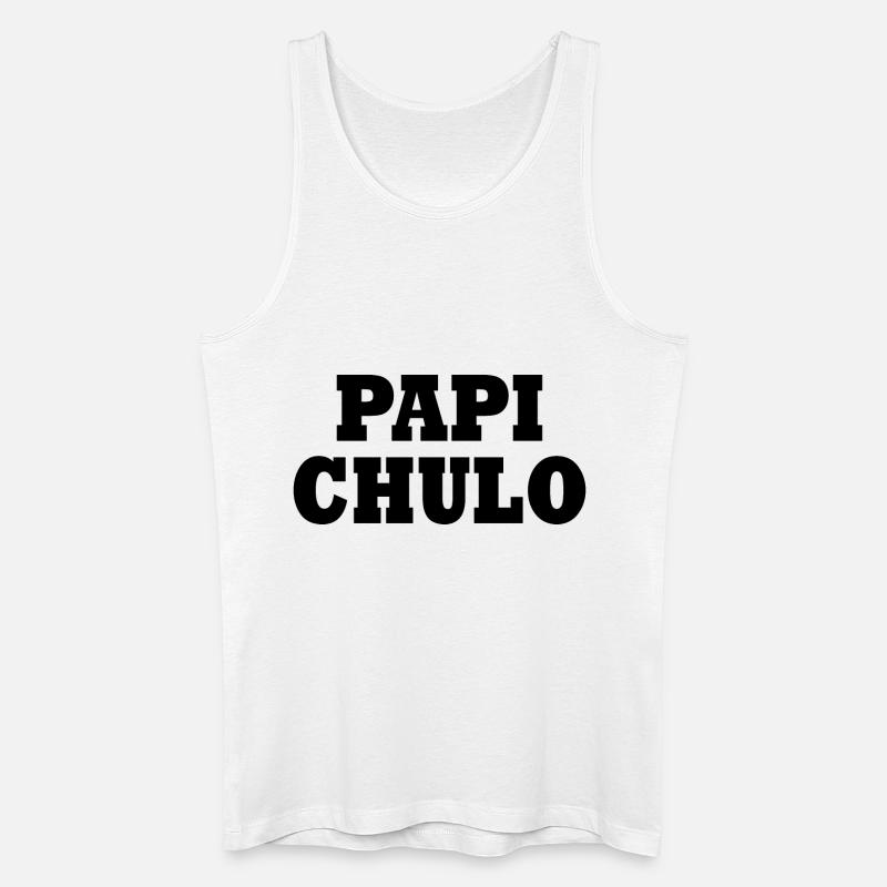 Papi chulo - Männer Bio Tank Top - Weiß