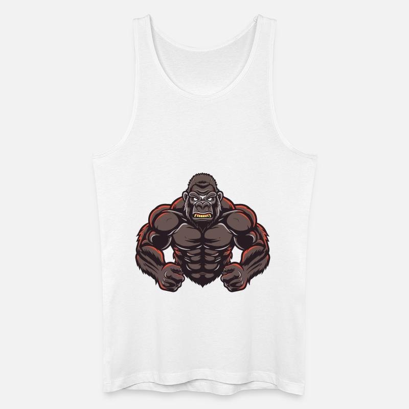 Gorilla Stark Comic - Männer Bio Tank Top - Weiß