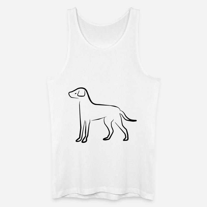 Hund - Männer Bio Tank Top - Weiß