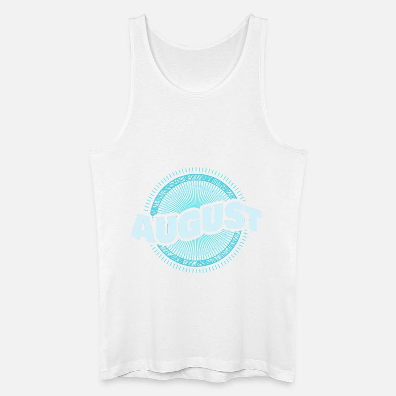 August - Männer Bio Tank Top - Weiß