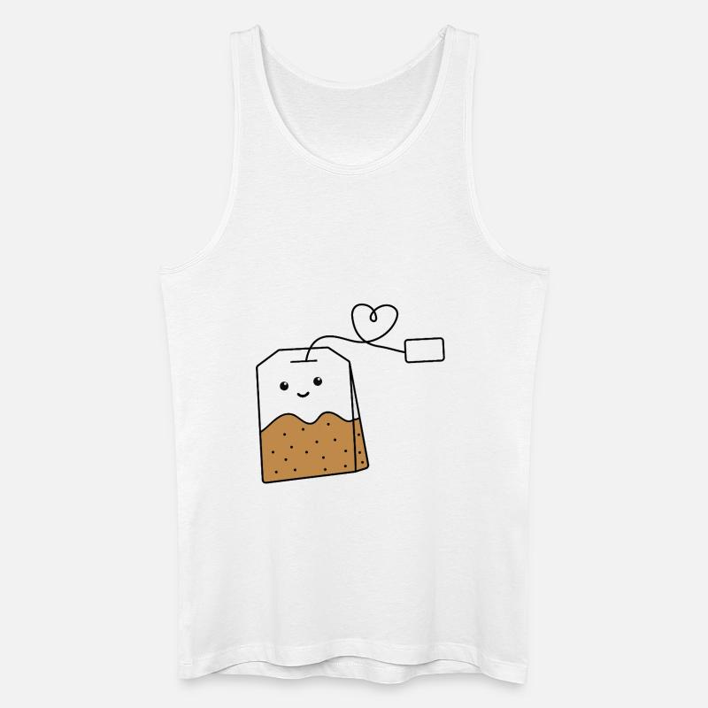 Kawaii Teebeutel - Männer Bio Tank Top - Weiß