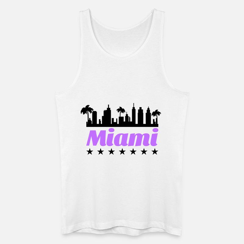 miami - Männer Bio Tank Top - Weiß